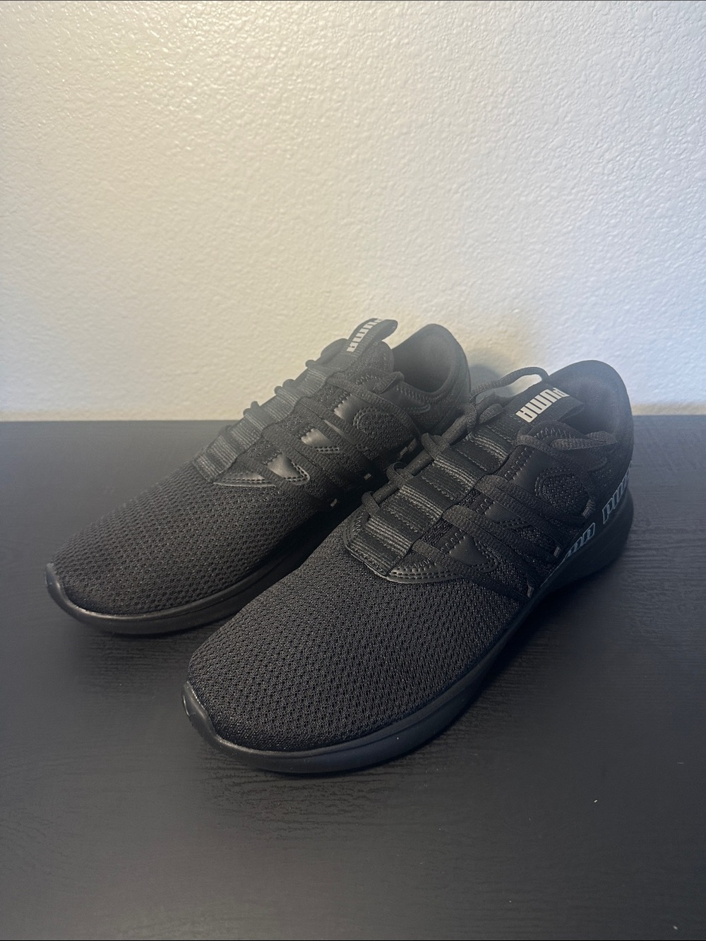 Puma Men's Black Knit Trainer Sneakers